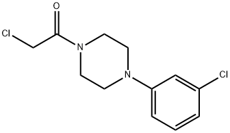 2-氯-1-[4-(3-氯苯基)哌嗪-1-基]乙烷-1-酮 结构式