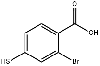 2-溴-4-巯基苯甲酸 结构式