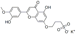 potassium 3-[5-hydroxy-2-(3-hydroxy-4-methoxy-phenyl)-4-oxo-chromen-7- yl]oxypropane-1-sulfonate 结构式