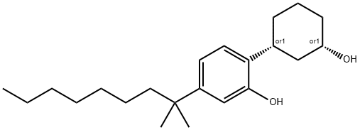 顺式-5-(1,1-二甲基辛基)-2-[(1R,3S)-3-羟基环己基]苯酚 结构式