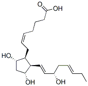 (Z)-7-[(1S,2R,3R,5S)-3,5-dihydroxy-2-[(1E,3S,5Z)-3-hydroxyocta-1,5-dienyl]cyclopentyl]hept-5-enoic acid 结构式