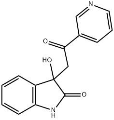 3-hydroxy-3-(2-oxo-2-pyridin-3-ylethyl)-
1,3-dihydro-indol-2-one 结构式