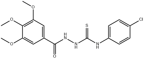 N-(4-chlorophenyl)-2-(3,4,5-trimethoxybenzoyl)-1-hydrazinecarbothioamide 结构式