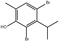 2,4-二溴-3-异丙基-6-甲基苯酚 结构式