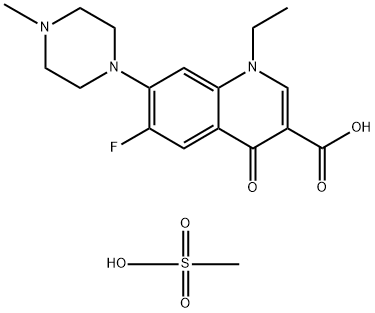 甲磺酸培氟沙星 结构式