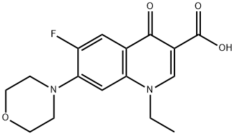 1-乙基-6-氟-7-吗啉-4-基-4-氧代-3-喹啉羧酸 结构式