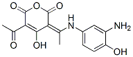 5-acetyl-3-[1-[(3-amino-4-hydroxyphenyl)amino]ethylidene]-4-hydroxy-2H-pyran-2,6(3H)-dione 结构式