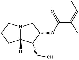 (Z)-2-Methyl-2-butenoic acid [(1S,2R,7aS)-hexahydro-1-hydroxymethyl-1H-pyrrolizin-2-yl] ester 结构式