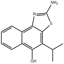 Naphtho[1,2-d]thiazol-5-ol,  2-amino-4-(1-methylethyl)- 结构式