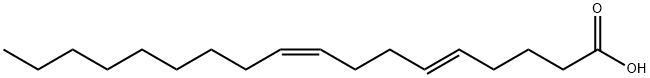 (5E,9Z)-5,9-Octadecadienoic acid 结构式