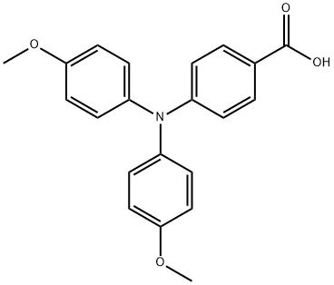 4-[二(4-甲氧基苯基)氨基]苯甲酸 结构式