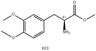 (S)-3,4-DIMETHOXYPHENYLALANINE METHYL ESTER HYDROCHLORIDE 结构式