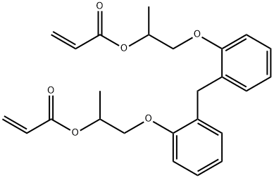 methylenebis[2,1-phenyleneoxy(1-methyl-2,1-ethanediyl)] diacrylate 结构式