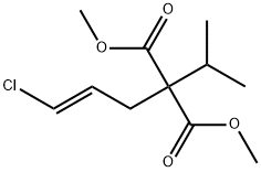 2-[(2E)-3-氯-2-丙烯-1-基]-2-(1-甲基乙基)-丙二酸-1,3-二甲酯 结构式