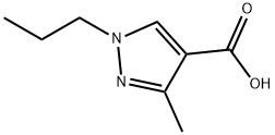 1H-吡唑-4-羧酸,3-甲基-1-丙基- 结构式