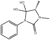 2-Imidazolidinone,4,4-dihydroxy-1,5-dimethyl-3-phenyl-,(5S)-(9CI) 结构式