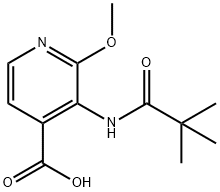 2-甲氧基-3-新戊酰胺异烟酸 结构式