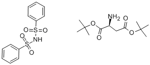 L-天冬氨酸二叔丁酯二苯磺酰亚胺盐 结构式