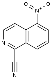 5-硝基-1-异喹啉甲腈 结构式