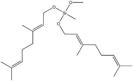 (E,E)-bis[(3,7-dimethyl-2,6-octadienyl)oxy]methoxymethylsilane 结构式