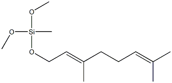 (E)-[(3,7-dimethyl-2,6-octadienyl)oxy]dimethoxymethylsilane 结构式