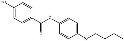 4-丁氧基苯基 4-羟基苯甲酸酯 结构式