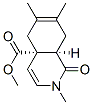 cis-4a,5,8,8a-Tetrahydro-4a-methoxycarbonyl-2,6,7-trimethyl-1(2H)-isoquinolone 结构式