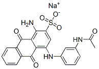 sodium 4-[[3-(acetylamino)phenyl]amino]-1-amino-9,10-dihydro-9,10-dioxoanthracene-2-sulphonate  结构式