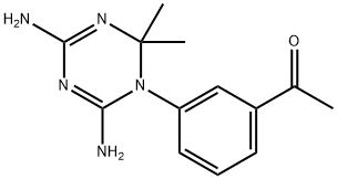 1-[3-[4,6-Diamino-1,2-dihydro-2,2-dimethyl-1,3,5-triazine-1-yl]phenyl]ethanone 结构式