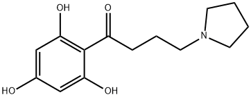 2',4',6'-trihydroxy-4-(pyrrolidin-1-yl)butyrophenone 结构式