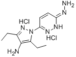 6-(4-Amino-3,5-diethyl-1H-pyrazol-1-yl)-3(2H)-pyridazinone hydrazone d ihydrochloride 结构式