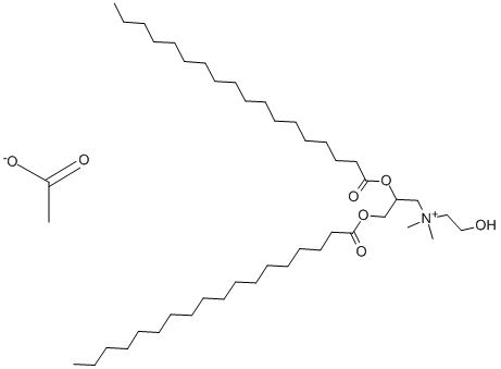 DIMETHYL-DL-2,3-DISTEAROYLOXYPROPYL(2-HYDROXYETHYL)AMMONIUM ACETATE 结构式