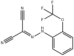 2-[2-[2-(TRIFLUOROMETHOXY)PHENYL]HYDRAZONO]MALONONITRILE 结构式