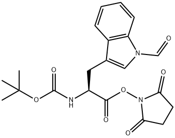 Carbamicacid,[2-[(2,5-dioxo-1-pyrrolidinyl)oxy]-1-[(1-formyl-1H-indol-3-yl)methyl]-2-oxoethyl]-,1,1-dimethylethylester,(S)-