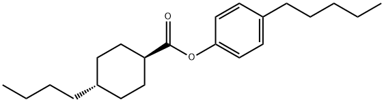 反式-4-丁基环已烷羧酸-4-戊苯基酯 结构式