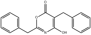 4-Hydroxy-2,5-bis(phenylmethyl)-6H-1,3-oxazin-6-one 结构式