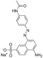 8-[[4-(Acetylamino)phenyl]azo]-5-amino-2-naphthalenesulfonic acid sodium salt 结构式