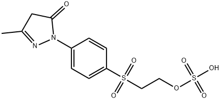 2-(4-(3-methyl-5-oxo-4,5-dihydropyrazol-1-yl)phenylsulfonyl)ethyl hydrogen sulfate 结构式