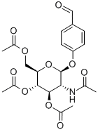 对甲酰基苯基 2-乙酰氨基-3,4,6-O-三乙酰基-2-脱氧-BETA-D-吡喃葡萄糖苷 结构式