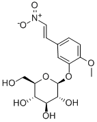 2-METHOXY-4-(2-NITROVINYL)PHENYL Β-D-GLUCOPYRANOSIDE 结构式