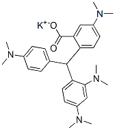 2-[[2,4-Bis(dimethylamino)phenyl][4-(dimethylamino)phenyl]methyl]-5-(dimethylamino)benzoic acid potassium salt 结构式