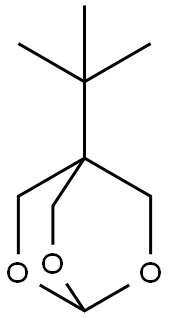 4-tert-butyl-2,6,7-trioxabicyclo[2.2.2]octane 结构式