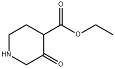 3-氧代-4-哌啶甲酸乙酯 结构式