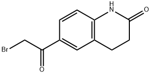 6-(2-溴代-乙酰基)-3,4-二氢-1H-喹啉-2-酮 结构式
