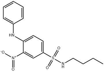 4-苯胺基-N-丁基-3-硝基苯磺酰胺 结构式