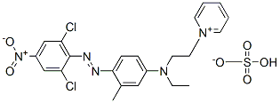 1-[2-[[4-[(2,6-dichloro-4-nitrophenyl)azo]-m-tolyl]ethylamino]ethyl]pyridinium hydrogen sulphate 结构式