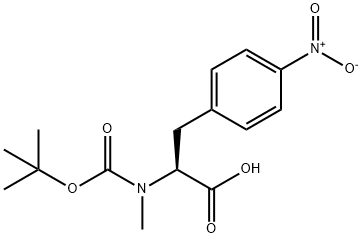 (S)-2-((叔丁氧基羰基)(甲基)氨基)-3-(4-硝基苯基)丙酸 结构式