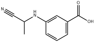 Benzoic acid, 3-[(1-cyanoethyl)amino]- (9CI) 结构式