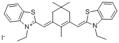 3-ETHYL-2-[(3-([3-ETHYL-1,3-BENZOTHIAZOL-2(3H)-YLIDENE]METHYL)-2,5,5-TRIMETHYL-2-CYCLOHEXEN-1-YLIDENE)METHYL]-1,3-BENZOTHIAZOL-3-IUM IODIDE 结构式