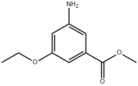 3-氨基-5-乙氧基苯甲酸甲酯 结构式